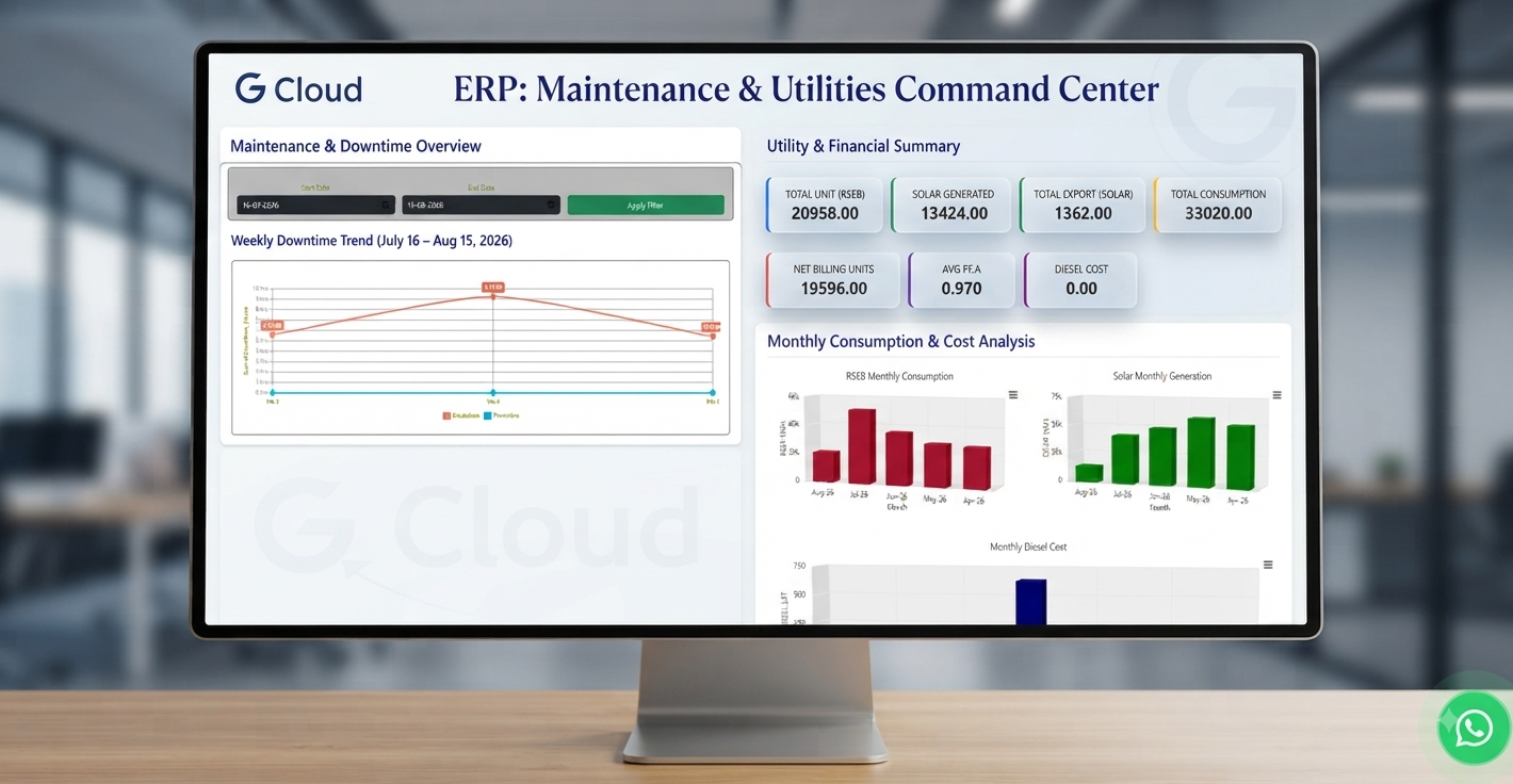 Maintenance dashboard